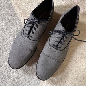 John Varvatos USA Gray Canvas Cap Toe Oxford Shoes Men’s Size 13 M  NWOB